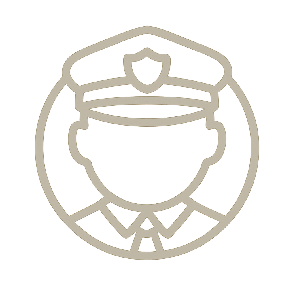 Photo pictogramme police Photo représentant une icône d'un policier